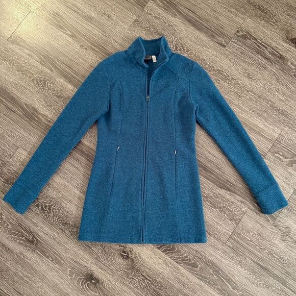 Ibex Backbay Tunic Merino Wool Zip Up Sweater Jacket - Picture 1 of 9